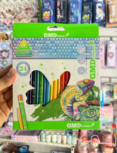 مداد رنگ 24 رنگ GMD عمده باکس 12 عددی